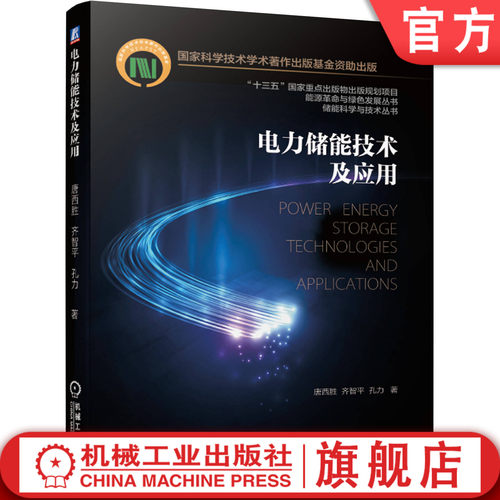 官网正版 电力储能技术及应用 十三五重点出版物出版规划项目 系统设计 运行控制 大数据分析 微电网 可再生能源