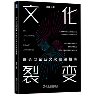 官网正版 文化裂变 成长型企业文化建设指南 孙晖 气质 通病 管理驱动 金字塔模型 技术 用户 破局 诊断 痛点 核心理念 精细化