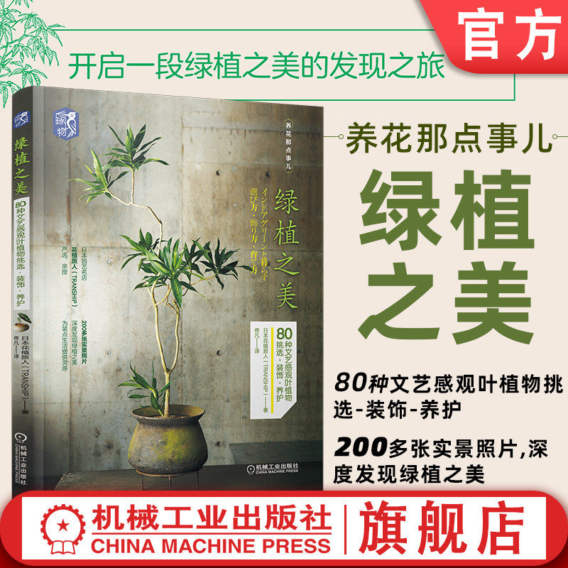 官网正版 绿植之美 80种文艺感观叶植物挑选 日本花植旅人 种植栽培 培育 装饰 养护 软装栽培 四季园艺 挑选技巧 方法 建议