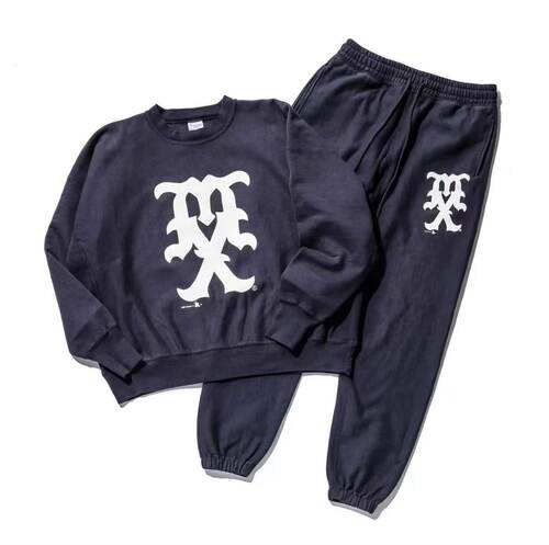 SAINT MICHAEL 25AW CREW SWEAT MX 日潮 套头洗水卫衣卫裤套装潮