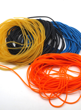 皮筋2.5毫米实心乳胶丝 6倍高弹无架弹弓橡筋 2.2网球训练弹力绳