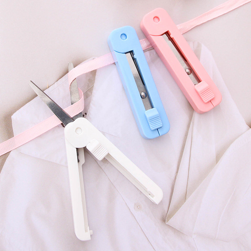 25개 이상 주문 시 무료 배송 델리 6072 휴대용 가위 개폐식 가위 창작 가위 소규모 사무실 학생 가위