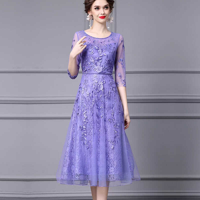 粉色妈妈喜婆婆2024新款婚礼高贵