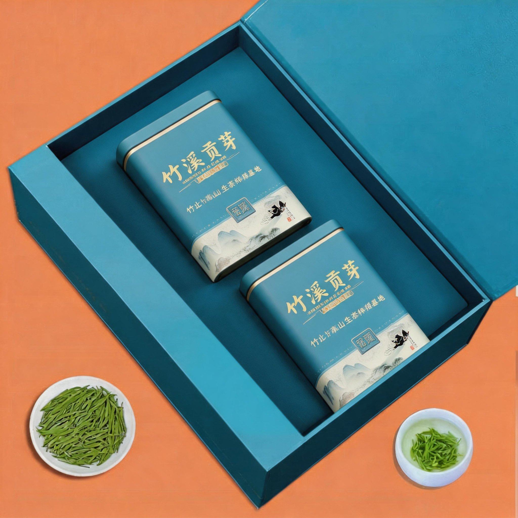 湖北十堰武当山茶竹溪箭茶雀舌毛尖新茶明前春茶礼盒款炒青绿茶