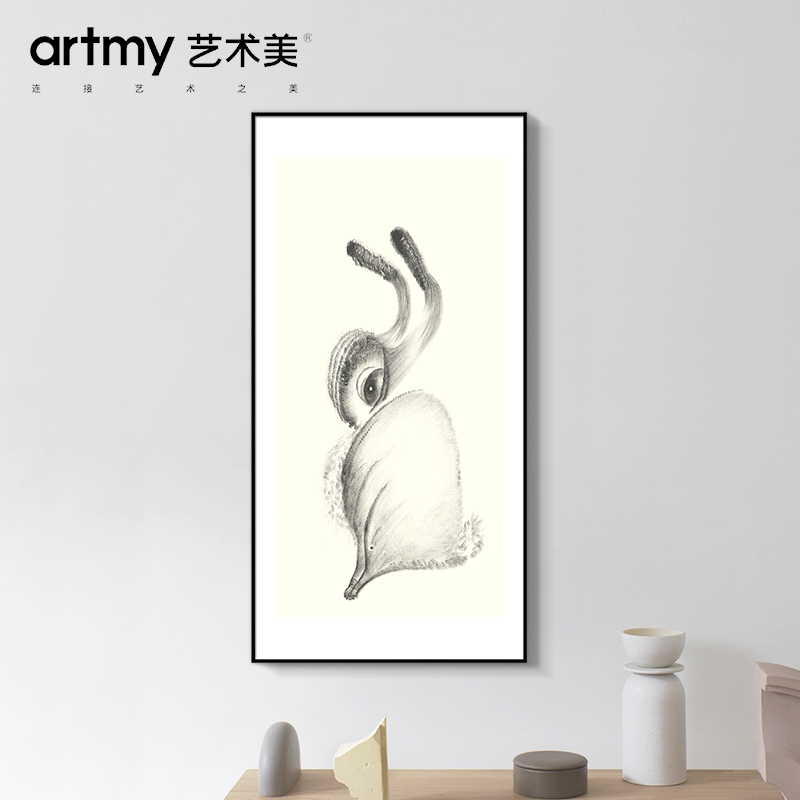 麦平 北欧现代简约线条抽象装饰画玄关客厅餐厅挂画动物玄关过道图片