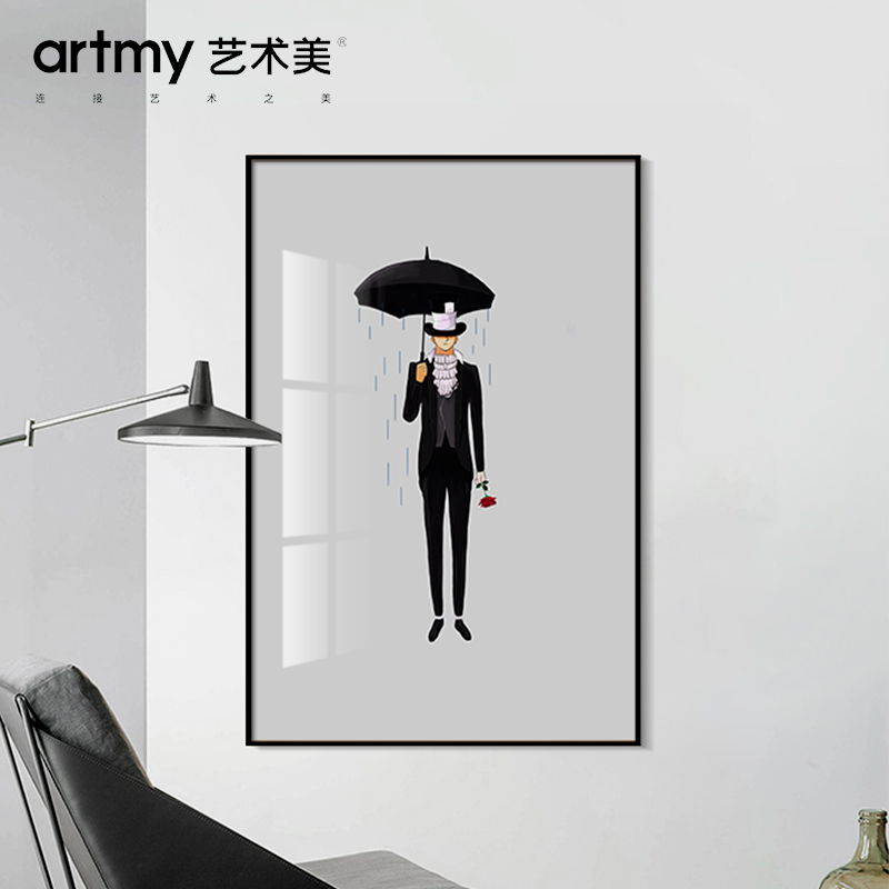 徐鸿儒 《心语心雨》现代简约摩登人物装饰画浪漫玫瑰艺术家挂画图片