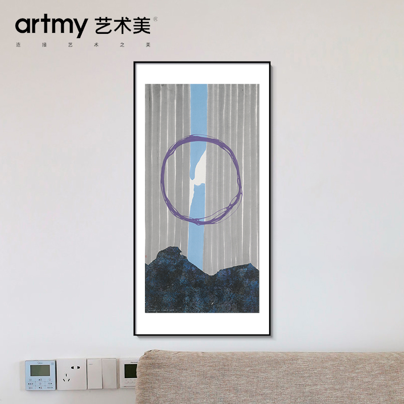 David Chan 现代简约抽象线条几何客厅装饰画卧室书房玄关水墨画图片