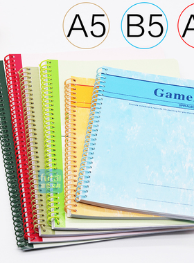 嘉顺达记事本A4线圈笔记本 A5记事本活页笔记本 B5办公本子螺旋本
