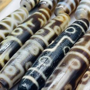 西藏天然玛瑙老天珠颈坠吊坠80长