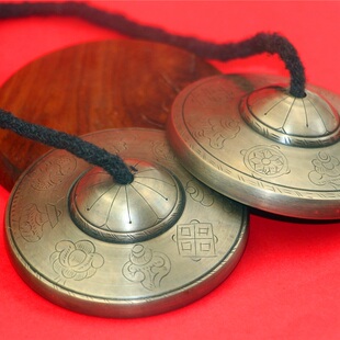 尼泊尔手工丁夏撞铃叮铛纯青铜碰铃碰钟音疗瑜伽用品响铃铜拔铃铛