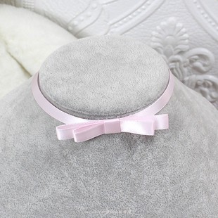 粉色缎带锁骨链项链choker少女甜妹蝴蝶结爱心夏配饰甜美龙心女仆