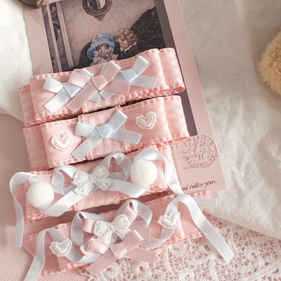 Lolita原创手作发夹边夹蝴蝶结