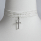 白个性 十字架蕾丝项链锁骨链颈饰品choker甜美可爱少女修女巴洛克