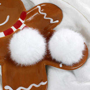 圆滚滚~球体圆形毛球发夹子发卡玉子cos白色可爱毛绒汉服可爱秋冬