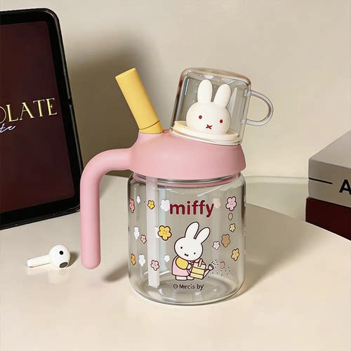 米菲水杯女生高颜值高硼硅玻璃杯