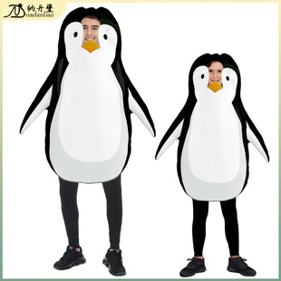 新品海绵舞台扮演服个性企鹅cosplay演出服装印花亲子动物表演服