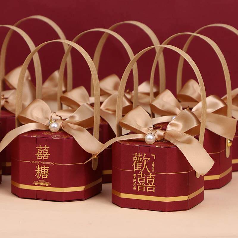 结婚专用喜糖盒子2024新款婚礼糖果礼盒包装盒空盒婚宴回礼喜糖袋
