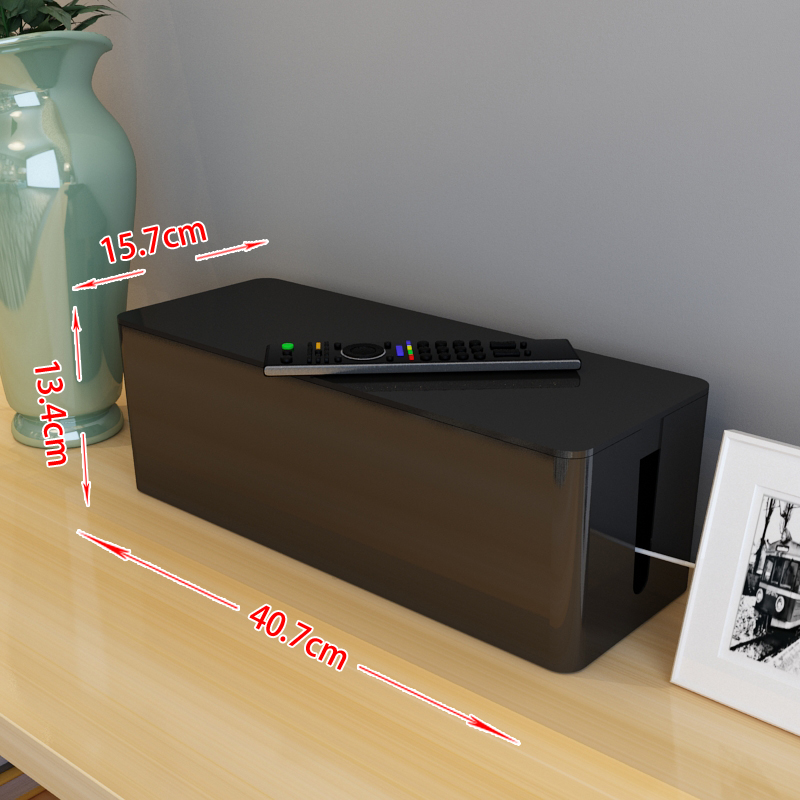 线插座多功能收纳盒垂直防水插拔带线板带线家用整理盒带盖