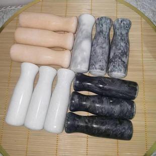 青石手动蒜泥器杵捣药石棒柄研磨棒捣蒜舂石头锤家用捣蒜锤子石臼