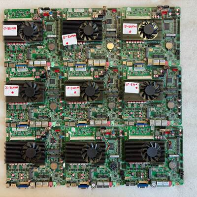 可维修清一色 3代i5双千兆网口工控主板，i5-3210M处理器，议价