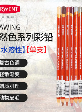 英国【DERWENT得韵旗舰店】Drawing绘画彩铅自然色彩铅 单支