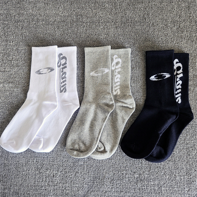 小众GRAILZ韩国潮牌长袜子回旋镖机车对称设计高街头潮流运动中筒