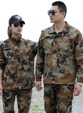 迷彩服套装男款斜纹棉套装