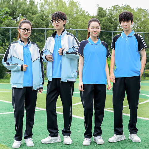 中小学生校服短袖套装夏季初中高中学院风半袖男女同款班服团体服