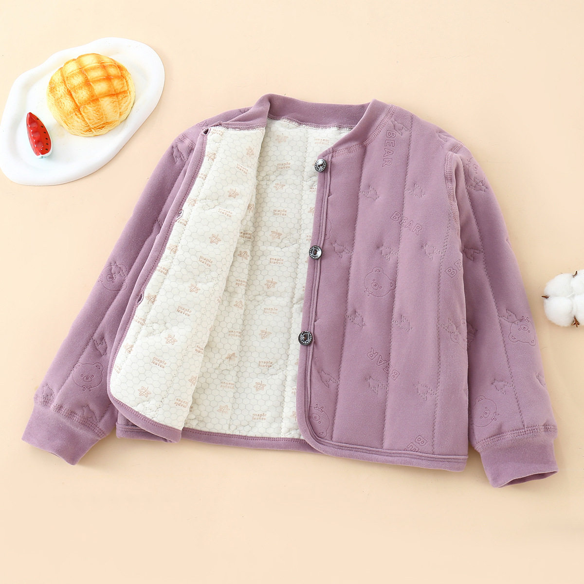 冬季新款儿童棉袄男童女童校服内搭神器中大童保暖三层夹棉上衣服