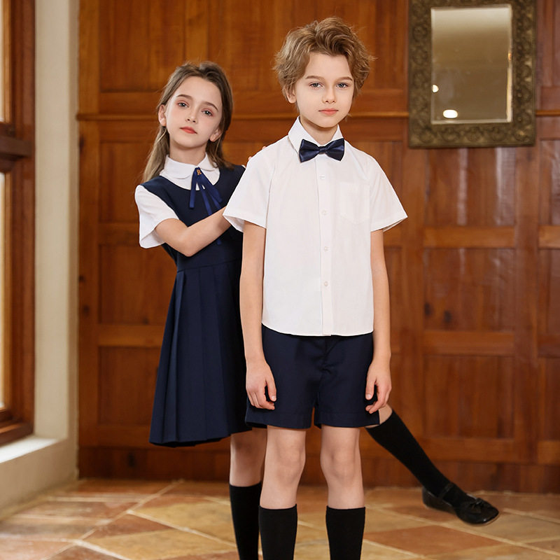 小学生校服合唱演出服男女童学院风白衬衫表演服套装幼儿园园服