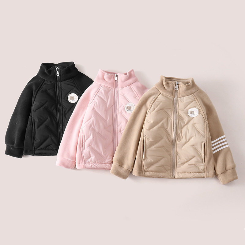 秋冬校服神器男女童外套夹棉冬装加绒上衣中大童保暖棉服童装外套