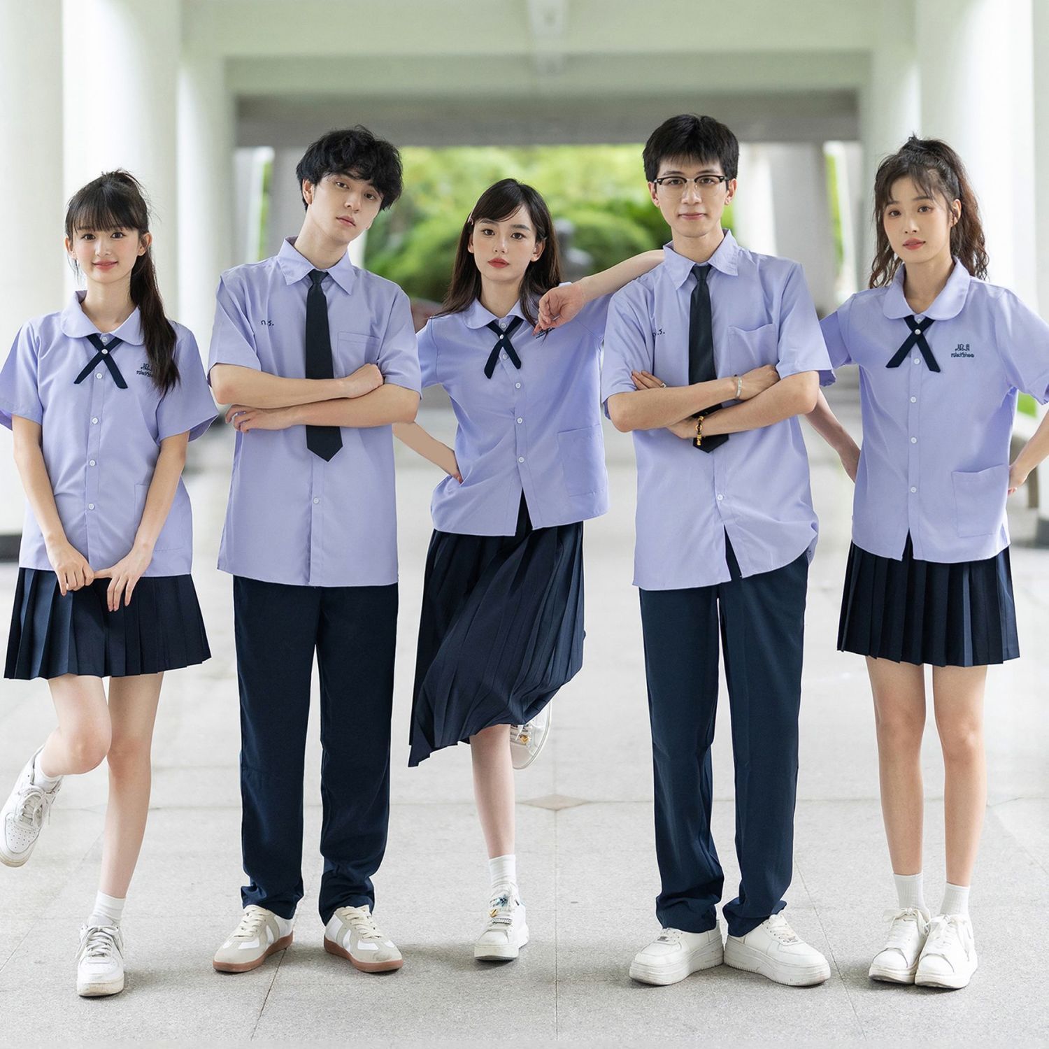泰国学生装班服夏季学院风男女初高中演出服套装正版泰式校服泰版