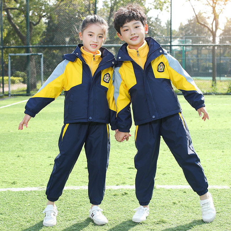 小学生校服儿童班服幼儿园园服冲锋衣三合一冬款三件套厂家直销