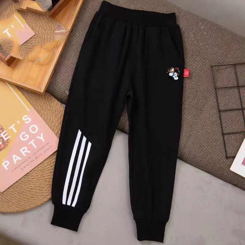 现货跨境专供外贸儿童裤子男运动卫裤中小童防蚊裤学生校服长裤