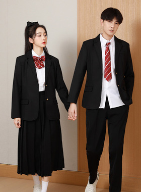 高中生班服学院风中学生校服大合唱团朗诵演出服运动会秋季服西装