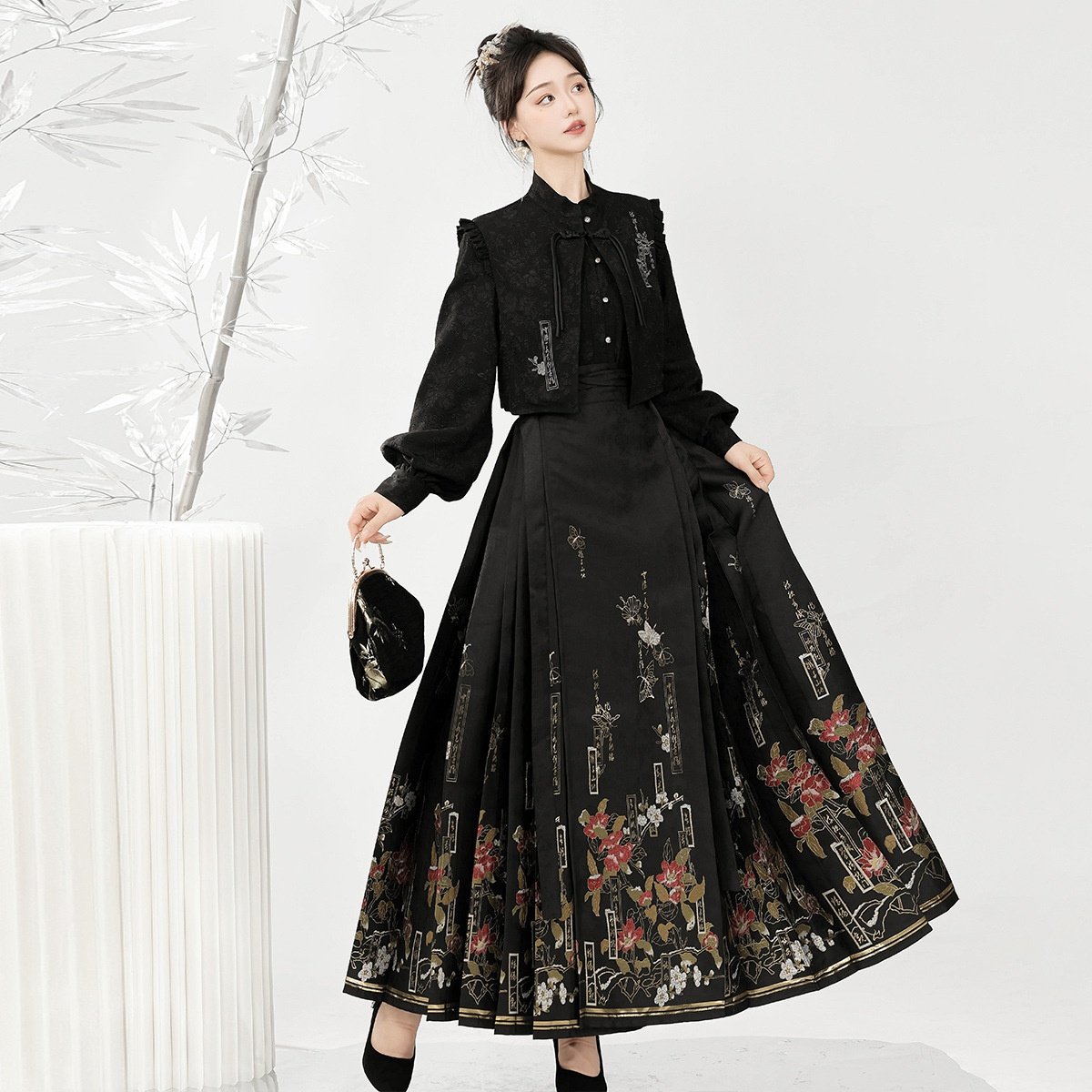 原创梅梢雪汉服女中国风改良汉元素新中式上衣马面裙套装8925,女装/女士精品,汉服套装,淘宝优惠券,粉丝福利购,淘宝优惠卷