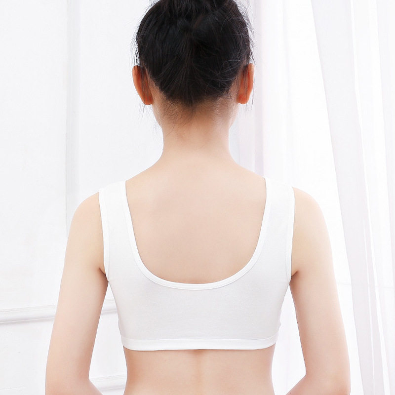 文胸小背心双层加厚防凸点内衣校服透气少女款无肩带防走光女孩