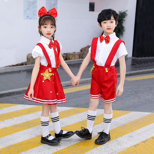 六一儿童合唱演出服红领巾爱国表演服男女童幼儿园小学生朗诵舞蹈