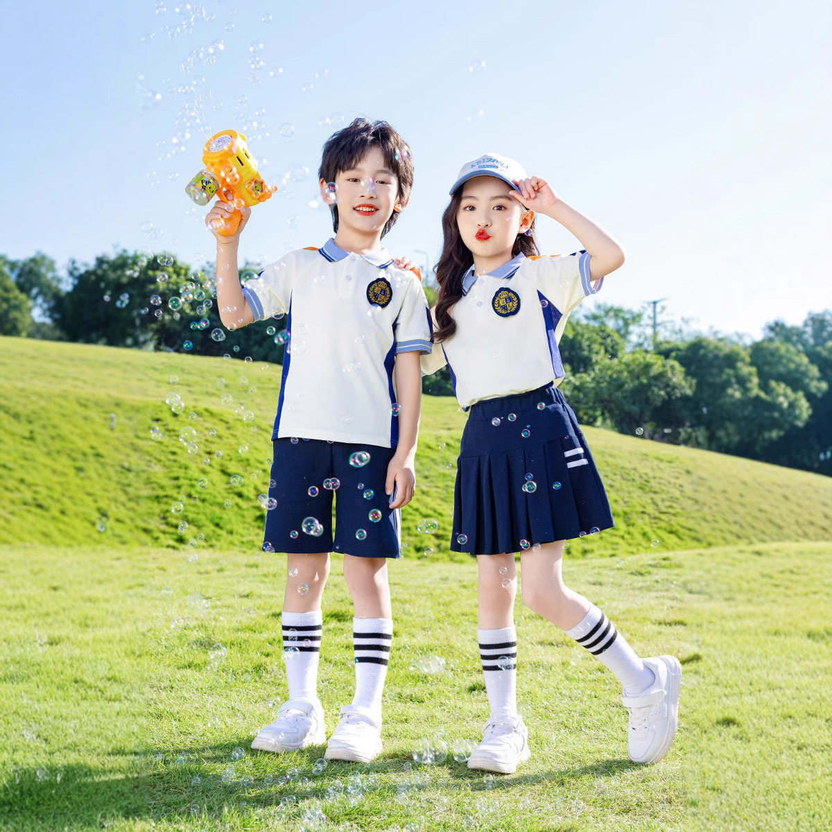 幼儿园园服舞蹈大合唱表演服毕业照班服套装61运动会小学生校服