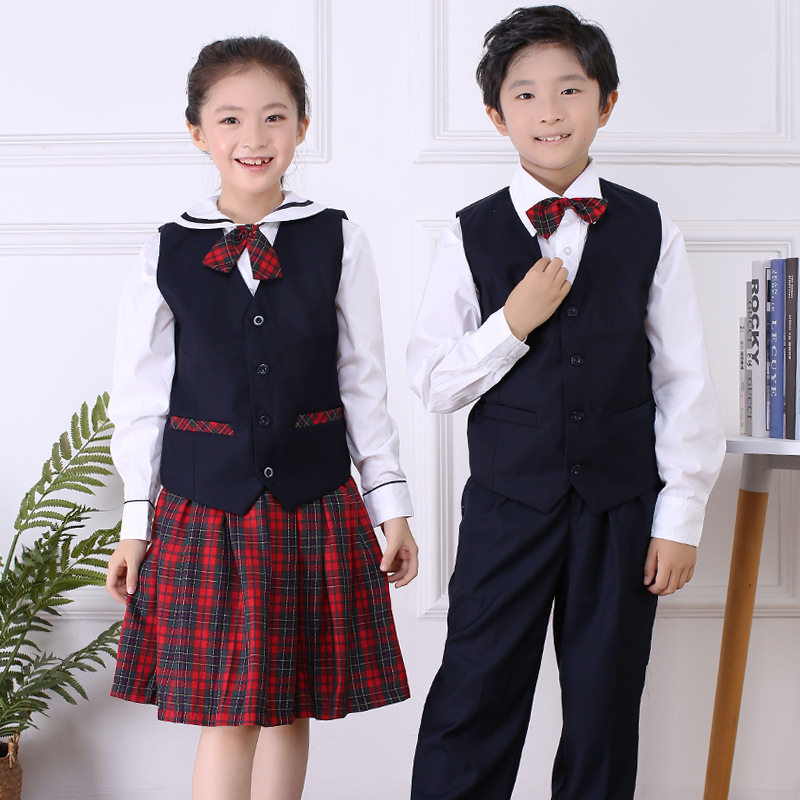 深圳校服小学生秋冬季礼服套装男女统一冬装礼服套装批发一件代发