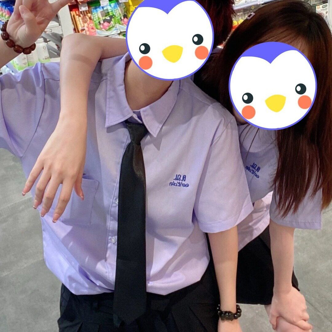jk制服套装泰国校服娜诺短袖泰式衬衫学院风班服女夏初高中毕业服