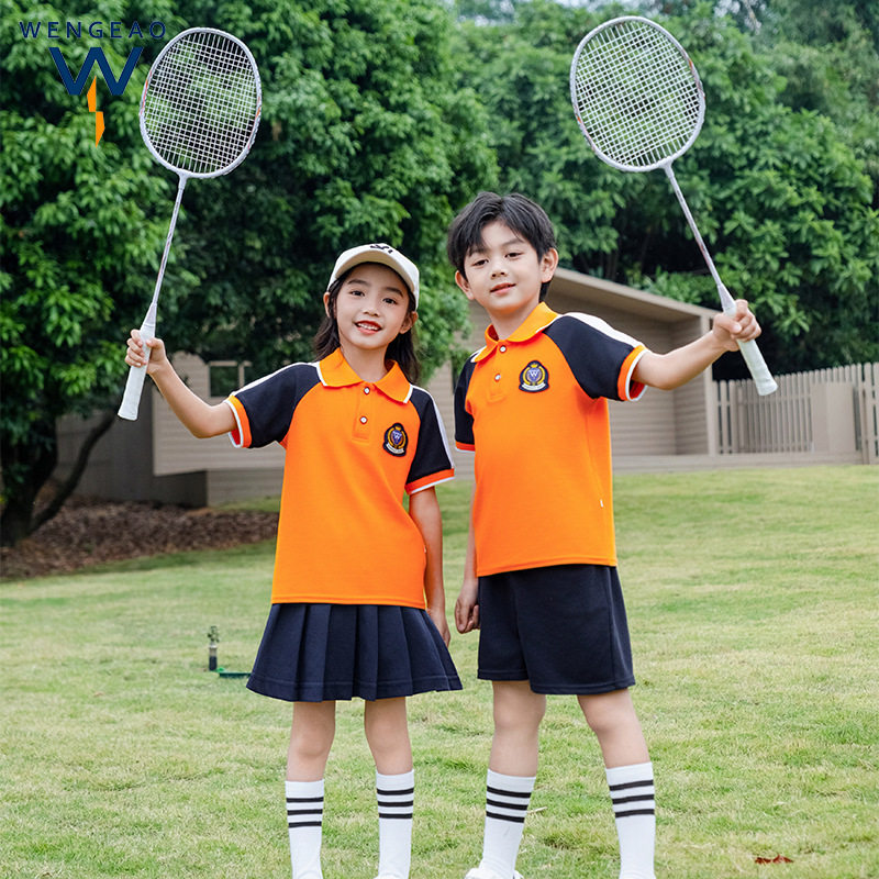 小学生班服两件套夏季校服男女幼儿园园服polo衫运动套装校园风