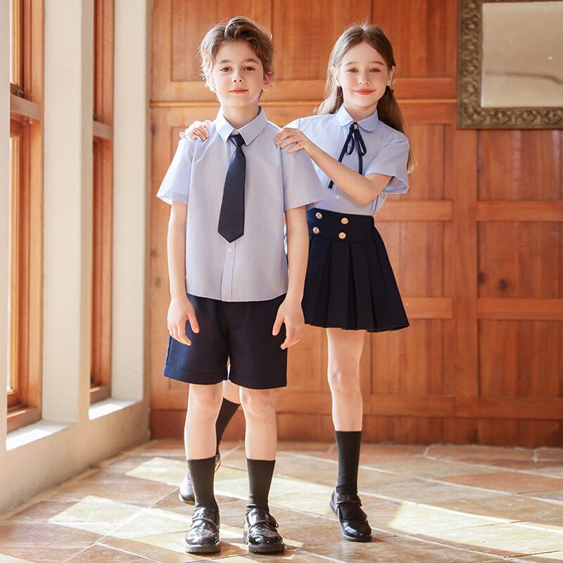 幼儿园园服夏季毕业服小学生校服短袖套装儿童班服JK英伦合唱演出