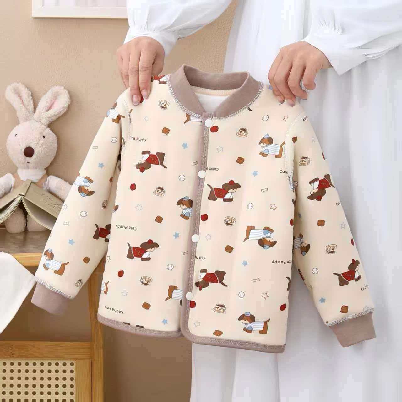 【纯棉花的棉袄】秋冬儿童纯棉花棉袄 三层夹棉棉衣内胆校服棉袄