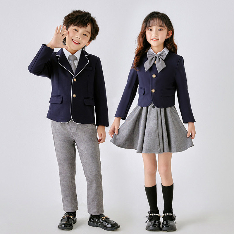 西装校服儿童合唱朗诵演出服英伦风小学生班服幼儿园园服套装春季