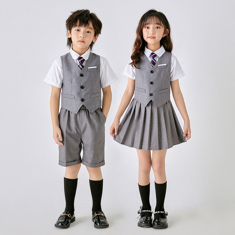 儿童英伦风校服中小学生大合唱诗歌朗诵演出服装幼儿园毕业照班服
