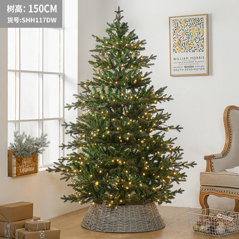 绿色圣诞树套装带灯客厅户外装饰圣诞节装饰品圣诞树套装摄影道具