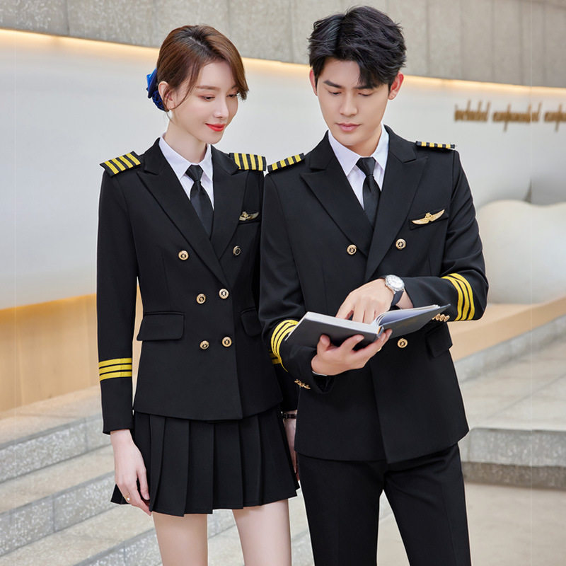 秋冬男女款职业套装物业保安服酒店安保制服航空职业学院校服班服