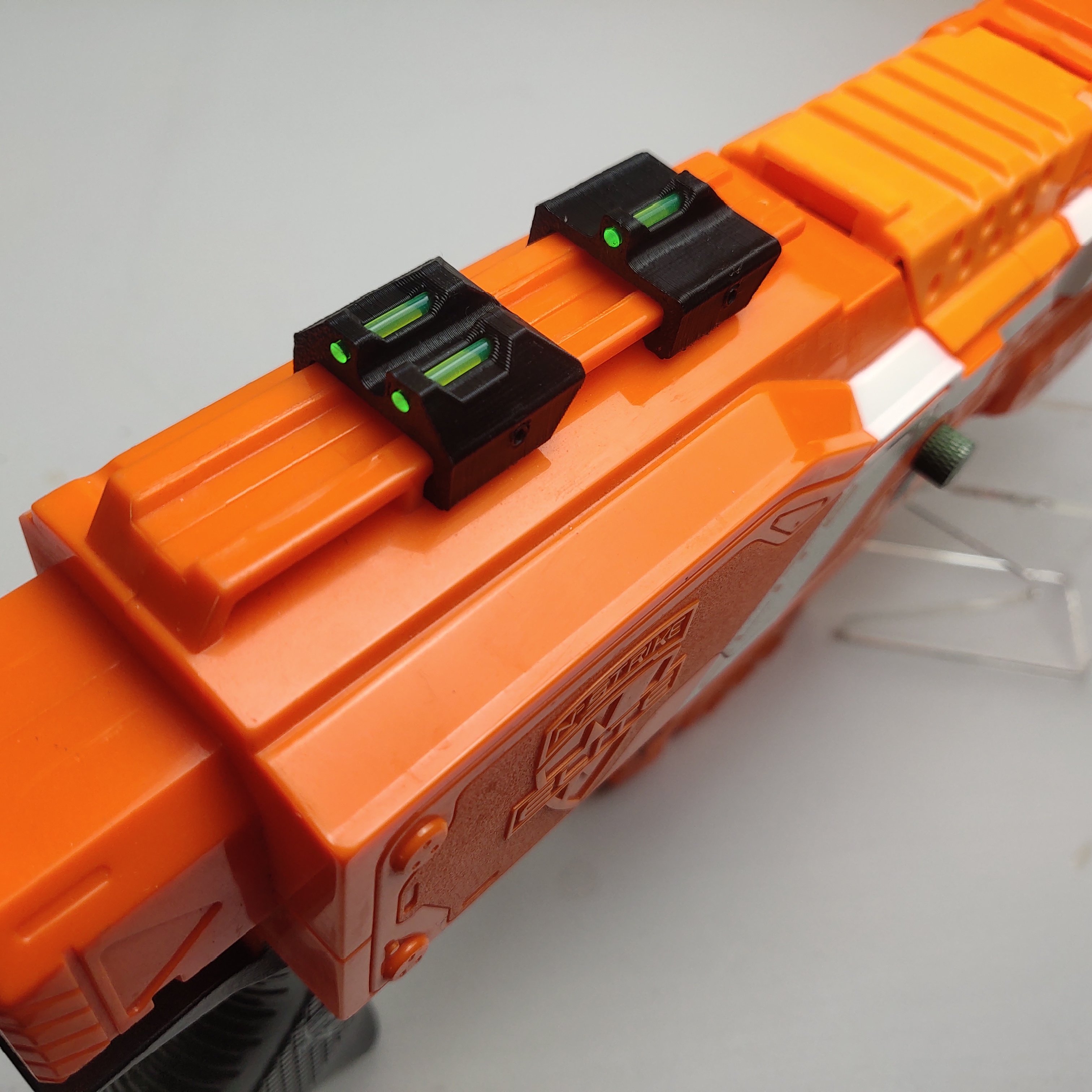 NERF热火系列导轨 死拽夫专用红绿光纤机械瞄 3D打印配件 顽皮狗