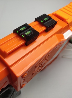 NERF热火系列导轨 死拽夫专用红绿光纤机械瞄 3D打印配件 顽皮狗